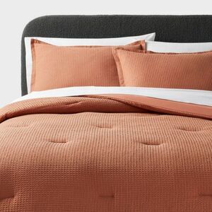 Threshold - Full/Queen Washed Waffle Weave Comforter and Sham Piece